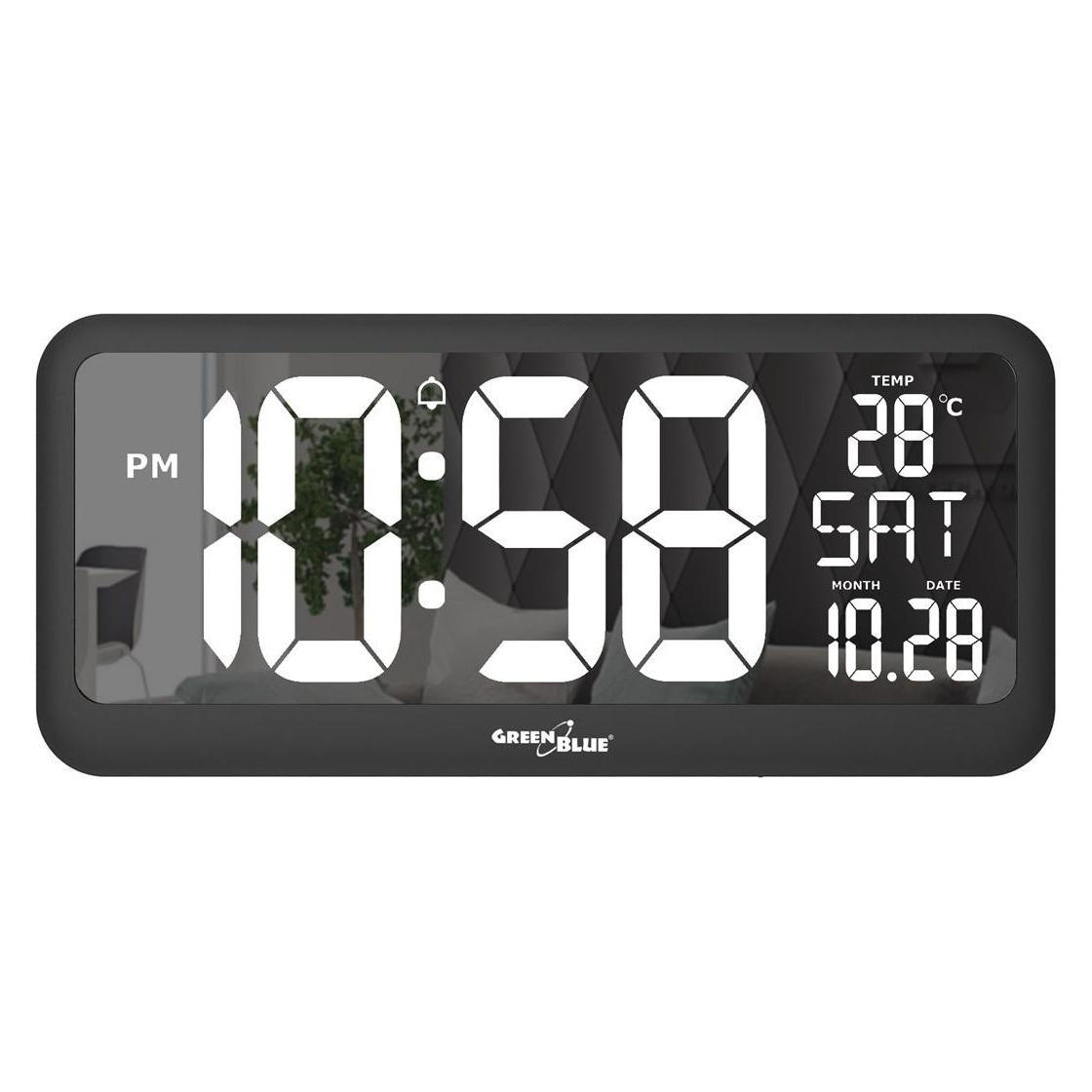 Greenblue LCD-Wanduhr mit Temperatursensor (GB214)