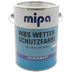 MIPA WBS Wetterschutzfarbe sd.matt RAL9010 reinweiss 2,5Ltr.