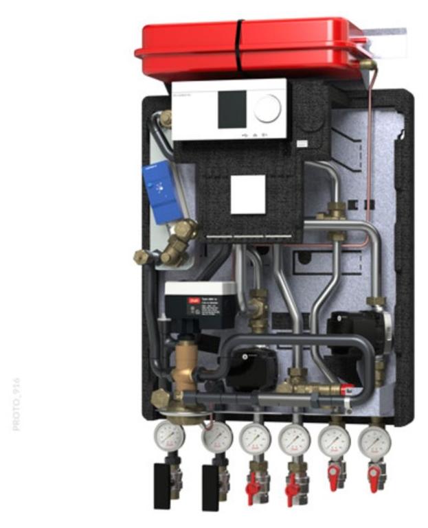 DANFOSS Hausstation VXe Solo HWS HT, 1 HE:20 kW
