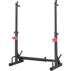 VEVOR Power Cage Squat Rack für Heimfitnessstudio mit verstellbarer Höhe & Breite, 250 kg Tragkraft, Krafttrainingsgerät mit Hantelablagen und J-Haken für Bankdrücken, Kniebeugen und Gewichtheben