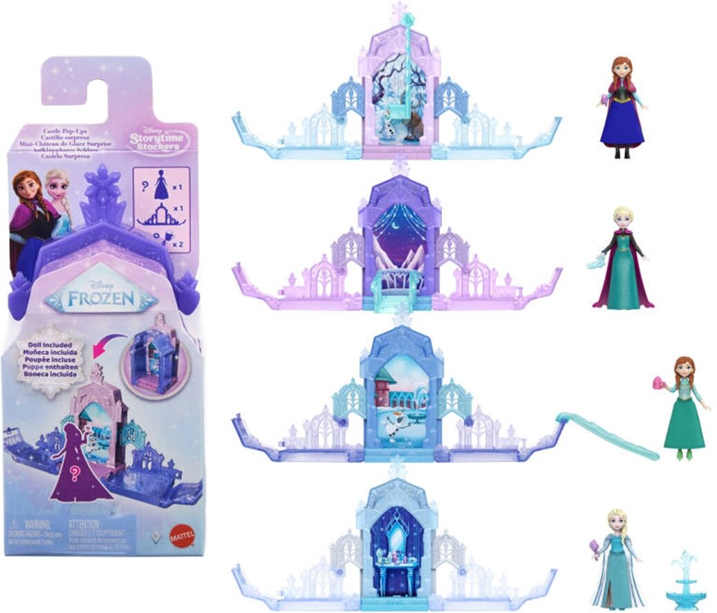 Castillo sorpresa Frozen con Anna o Elsa, muñeca pequeña y accesorios Disney.