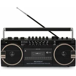 Ricatech PR1980 / Radio / FM / CD / MP3 / USB (AM, FM), Radio, Schwarz
