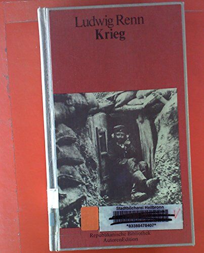 Ludwig Renn - Krieg. - Preis vom 09.10.2026 07:28:09 h