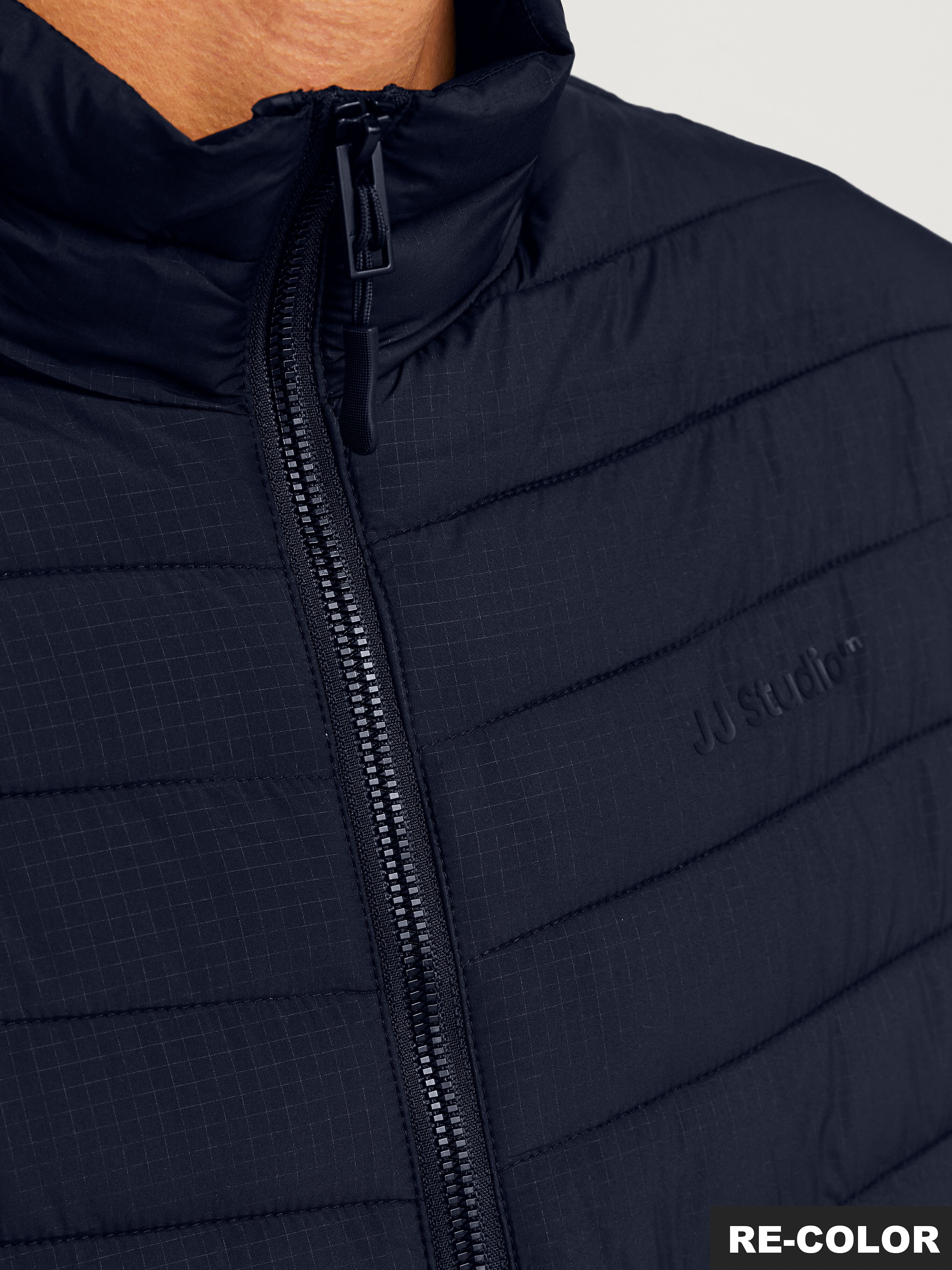 Steppjacke JACK & JONES "JJESTATE PACKABLE PUFFER COLLAR NOOS", Herren, Gr. XS, blau (sky captain), Web, Obermaterial: 100% Polyester, unifarben, normal, elastischer Bund, Jacken Steppjacke sky captain XS