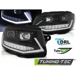 Scheinwerfer DRL LED Tagfahrlicht passend für VW T6 Bj. 15-19 Schwarz mit LED Blinker