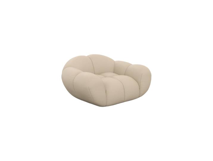 Design Echtleder Loungesessel „Levante“ Echtleder Beige BLOOMINGLOFT Collection