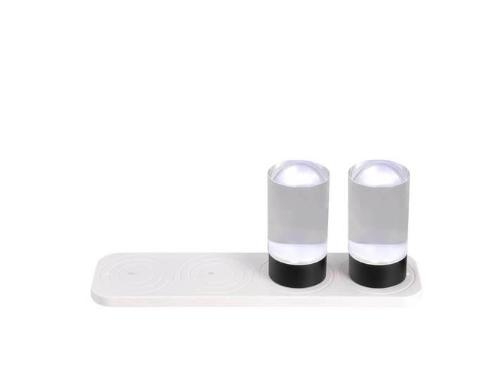 Glow Rod LED-Tischleuchte, 6x12 cm, klar - Uyuni Lighting - Wohnzimmer - Aluminium