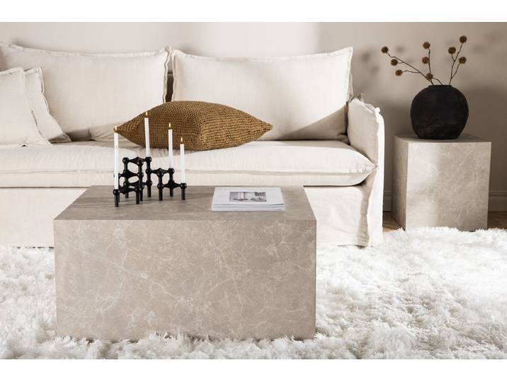 Couchtisch-Beistelltisch Rivana – schlicht und vielseitig - Beige - Luxusbetten24