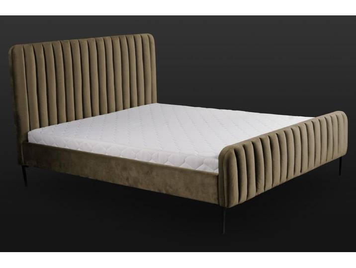 Xlmoebel Polsterbett Grünes Holzmöbel-Design für elegantes Doppelschlafzimmer (Bett), Hergestellt in Europa
