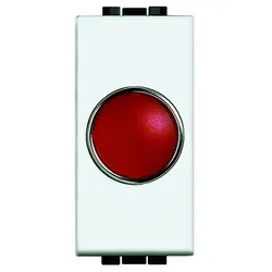 Bticino N4371R Leuchtsignal Rot für LED-Aggregate Weiß