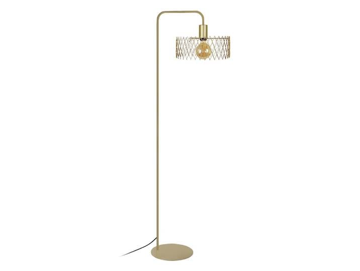 Lampadaire liseuse métal abat-jour or
