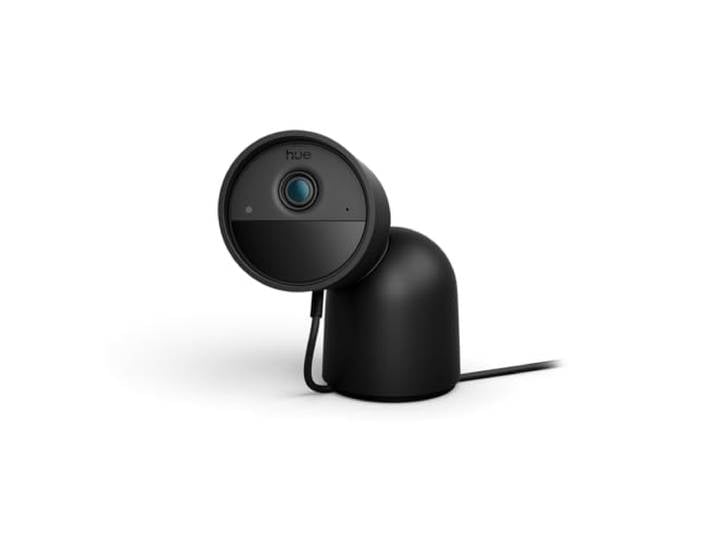 Philips Hue Secure\, Caméra de Surveillance +Support\, Filaire\, 2K\, Noir Vision Nocturne\, Audio Bidirectionnel\, Notification Temps Réel\, Sirène sonore\, Vision 140°\, WiFi\, Intérieur/Extérieur\, IP65
