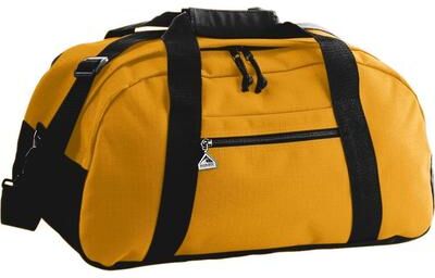 Augusta Sportswear 1703 Large Ripstop Duffel Bag in Gold/Black   Polyester