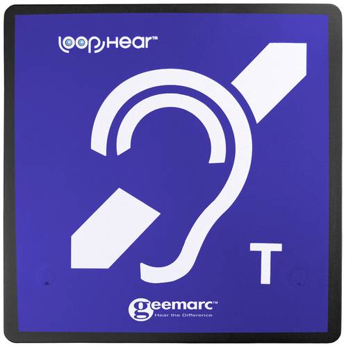 Geemarc WALLOOP_BLU_I Hinweisschild Kunststoff (B x H) 15cm x 15cm 1St.
