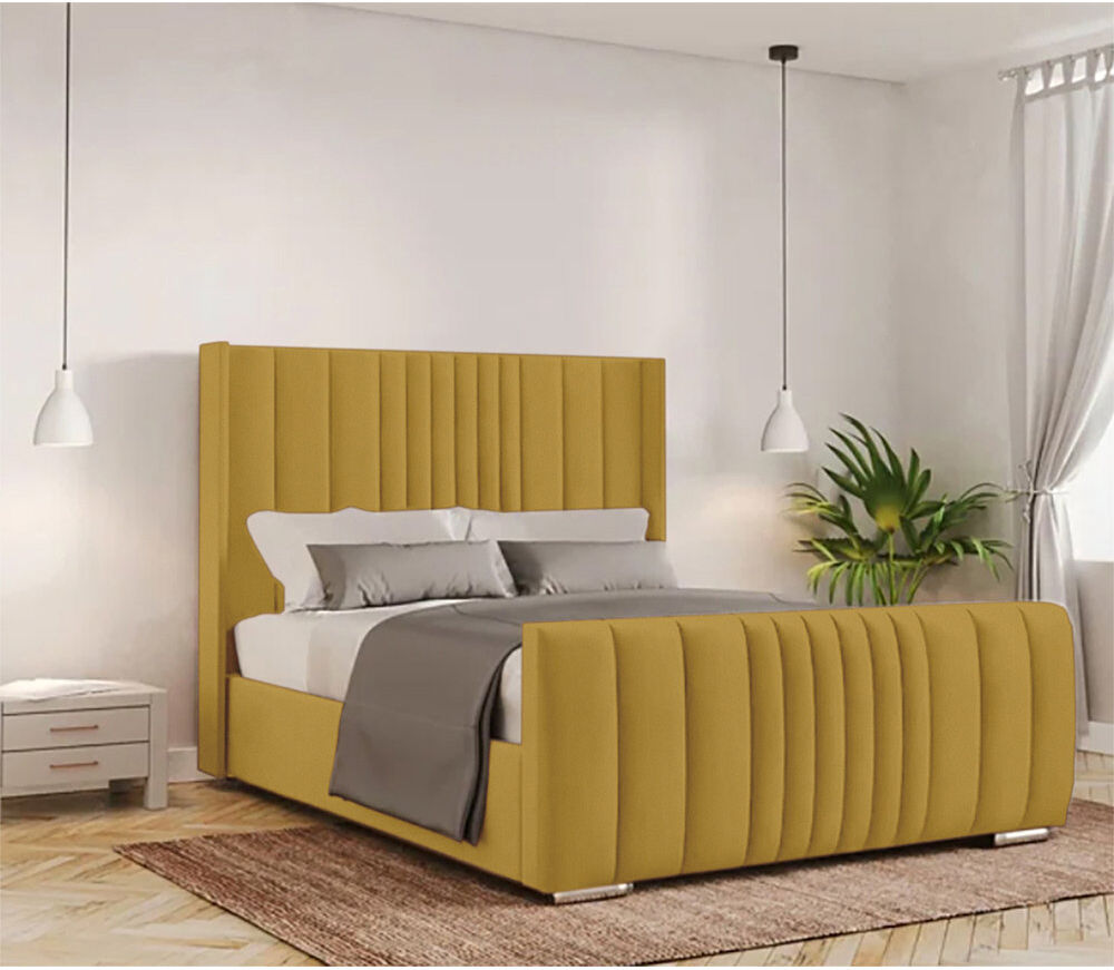 Fairmont Park Schwamm Upholstered Bed Frame Turmeric Single (3')