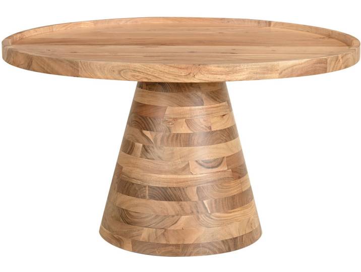 Table basse ronde en bois massif D80 cm MATERA