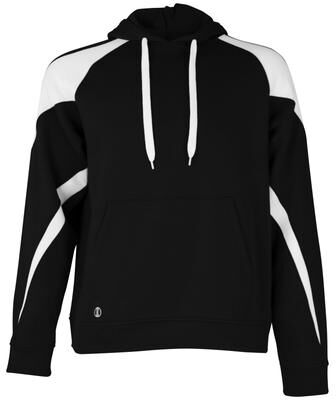 Holloway 229546 Prospect Hoodie in Black/White size XL   Cotton/Polyester Blend