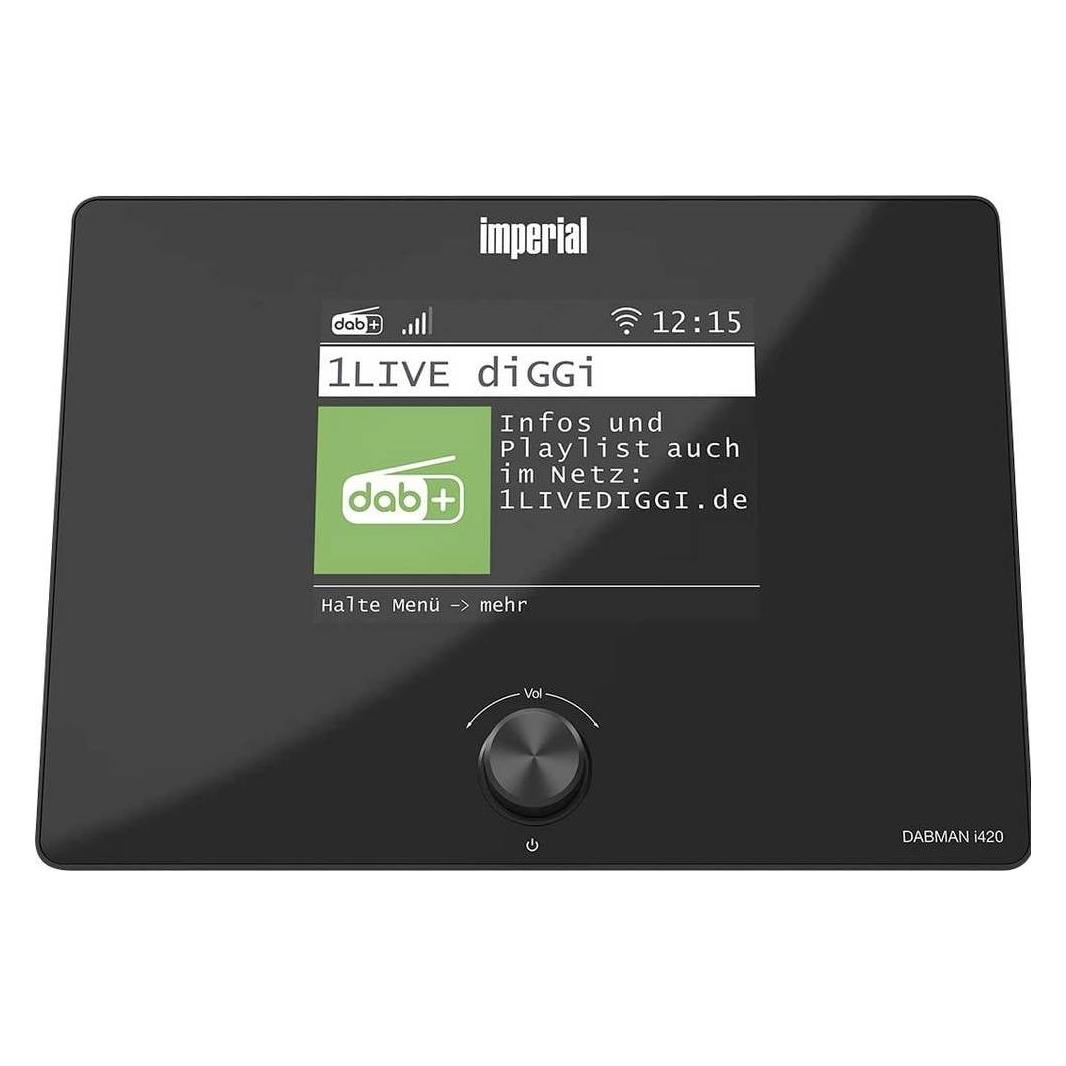Imperial Kompaktes Hybrid-Radio (Internet, DAB+, FM-HiFi-Tuner) mit Bluetooth (DAB+, Internetradio, Bluetooth, WLAN) (DABMANI420BK)