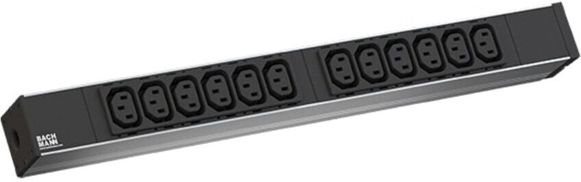 Bachmann Steckdosenleiste 19Zol. 12-fach 1HE IEC C13 schwarz (333.616)