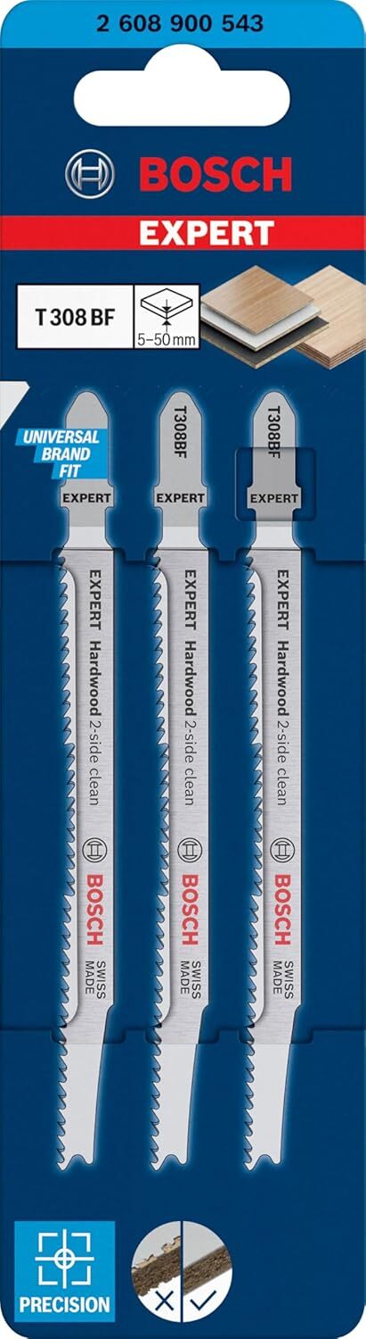 Bosch Expert T308BF Stichsägeblatt Sägeblatt 3 Stk. 2608900543