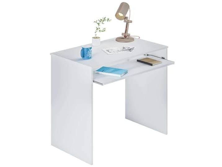 Habitdesign Table d'ordinateur avec plateau amovible\, Bureau pour jeunes\, Modèle I-Joy\, Couleur : Blanc Artik\, Mesures : 90 cm (L) x 54 cm (P) x 79 cm (H)