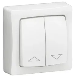 Legrand 086013L OTEO Jalousieschalter, Komplettgerät für Aufputzmontage, Farbe: Weiß