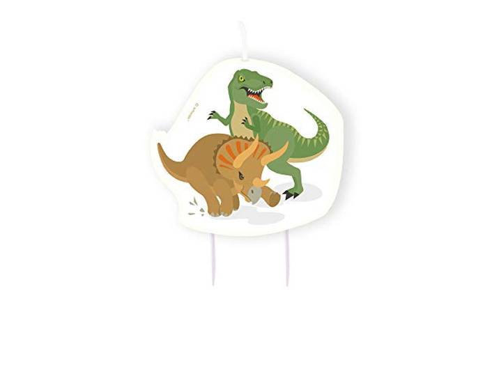 Amscan 9903981 Verjaardagskaars dinosaurus, meerkleurig