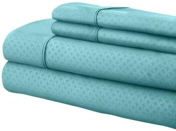 Home Sweet Home Dream Greek Key Embossed Bed Sheet Set