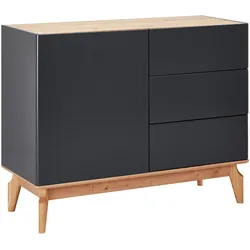 Sideboard Fosco Grau/Eichefarben Echtholz