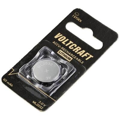VOLTCRAFT Knopfzellen-Akku ML2032 Lithium 65 mAh 3V 1St.