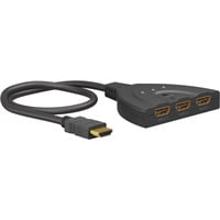 HDMI-Umschaltbox 3 auf 1 (4K @ 30Hz), HDMI Switch schwarz, 58cm Kabel