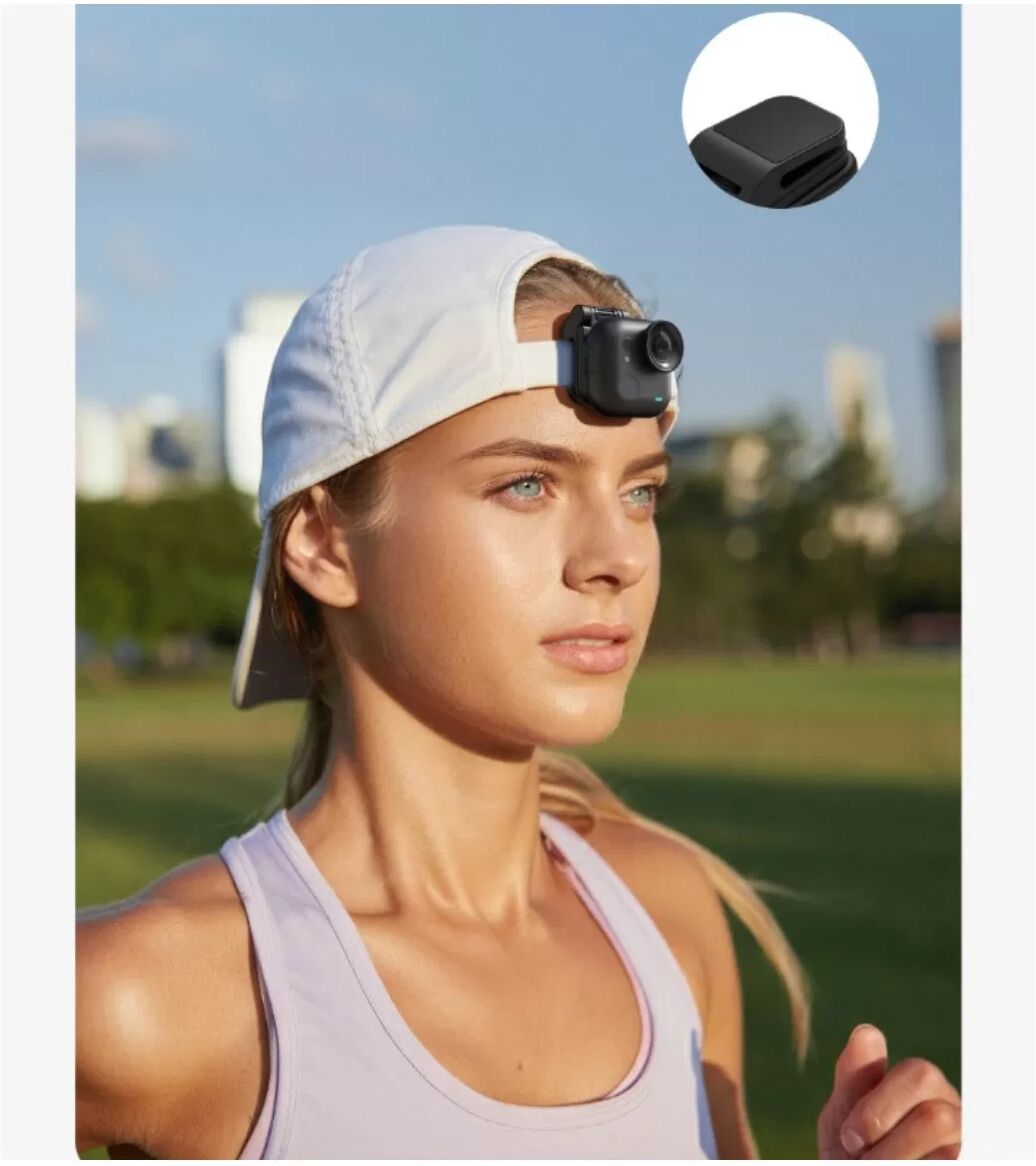 INF Clip de visière magnétique compatible avec Insta360 GO Ultra - Support POV anti-dérapant clip-and-go en plastique