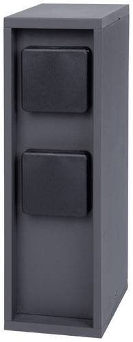BOLD 10616 Gartensteckdose 4fach Anthrazit ohne Kabel