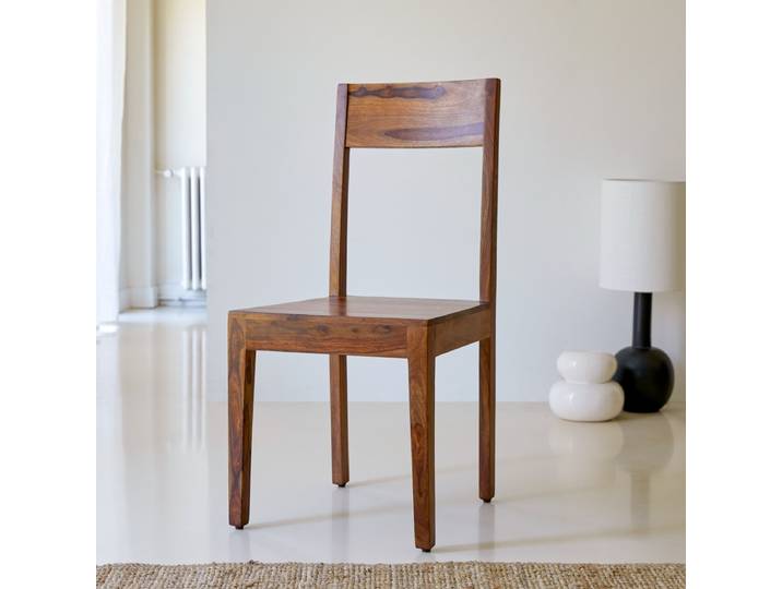 Holz Stuhl aus Palisanderholz Esszimmer Neu Serie Tikamoon - Braun - sheesham