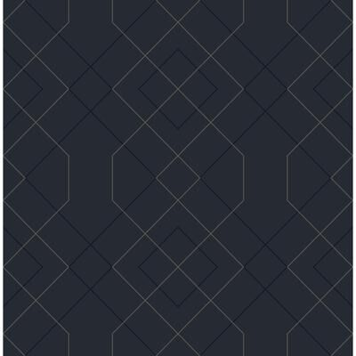 Scott Living Ballard Indigo Geometric Wallpaper