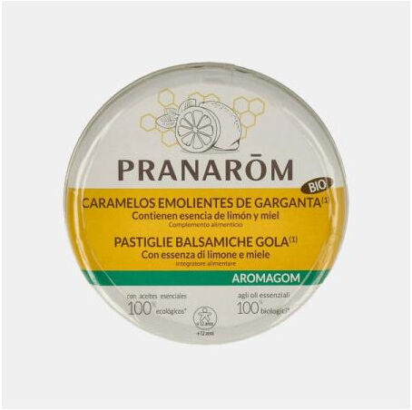 PRANAROM REBUCADOS EMOLIENTES PARA GARGANTA MEL E LIMAO 45g