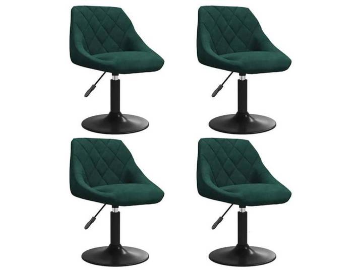 Mode Chaises pivotantes à manger lot de 4 vert foncé velours - Pour adulte ou enfant - Poids maximal: 110 kg/siège_12856