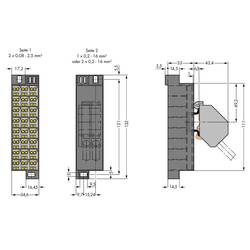 WAGO 726-601 Potenzialklemme Zugfeder Belegung: L Grau 10 St. Package