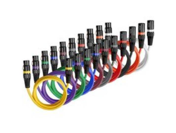 VEVOR Câble XLR 2 m, lot de 10, câble de microphone DMX mâles vers femelles symétriques blindés, cordon de haut-parleur XLR 3 broches plaqués or, pour éclairage de scène, amplificateur, mixeurs