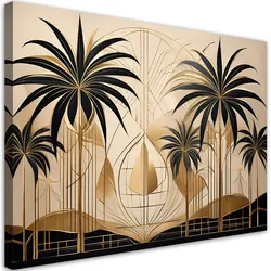 WANDBILD tropische landschaft abstrakt