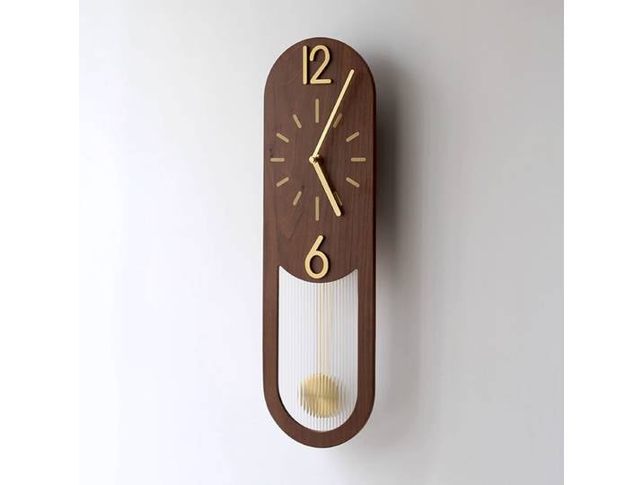 Horloges murales simples, horloges rétro de luxe nordiques, Design en bois élégant, Hall d'entrée de maison, décoration esthétique pour la maison