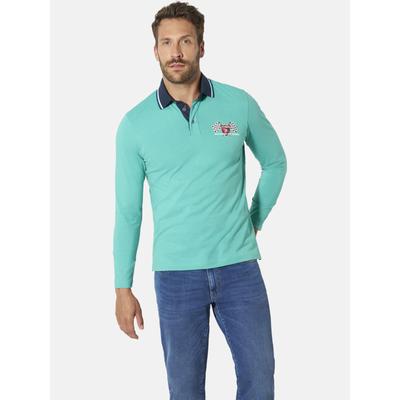 Langarm-Poloshirt BABISTA "Langarm-Poloshirt MERAVISA", Herren, Gr. XL, türkis, Shirts
