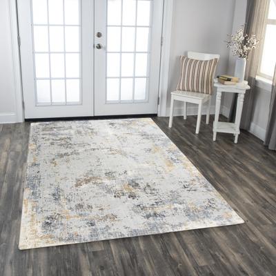 Alora Decor Lake Eclectic Gray/Blue Recycled Polyester Area Rug