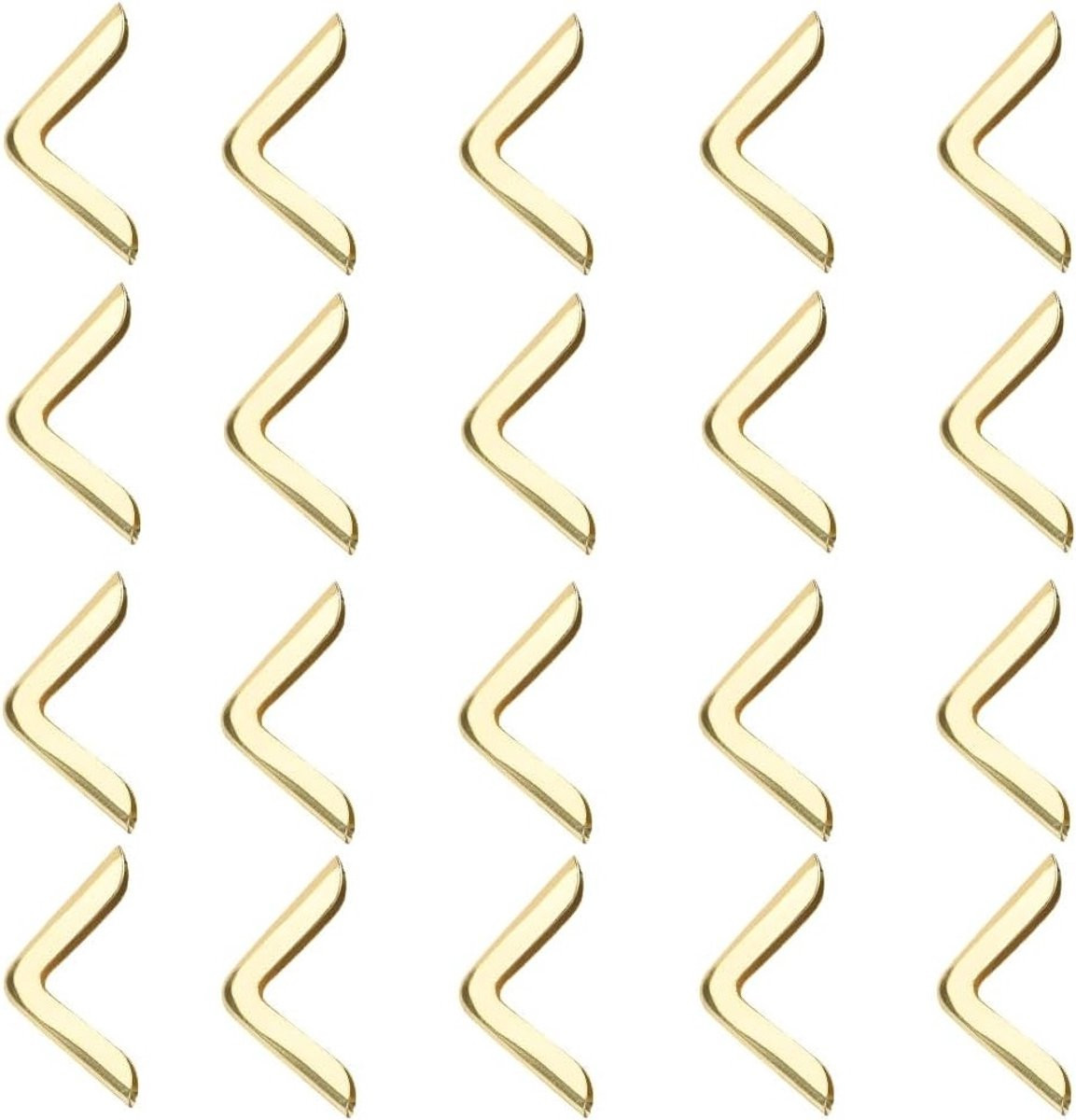 20 Stuks Decoratieve Metalen Hoekbeschermers voor Boeken en Scrapbooking - Goud