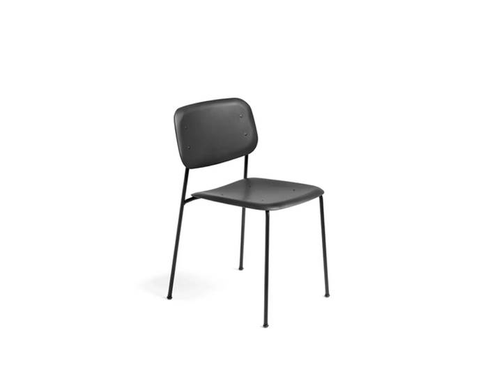 HAY Soft Edge 45 Stuhl black, schwarzes Stahlgestell