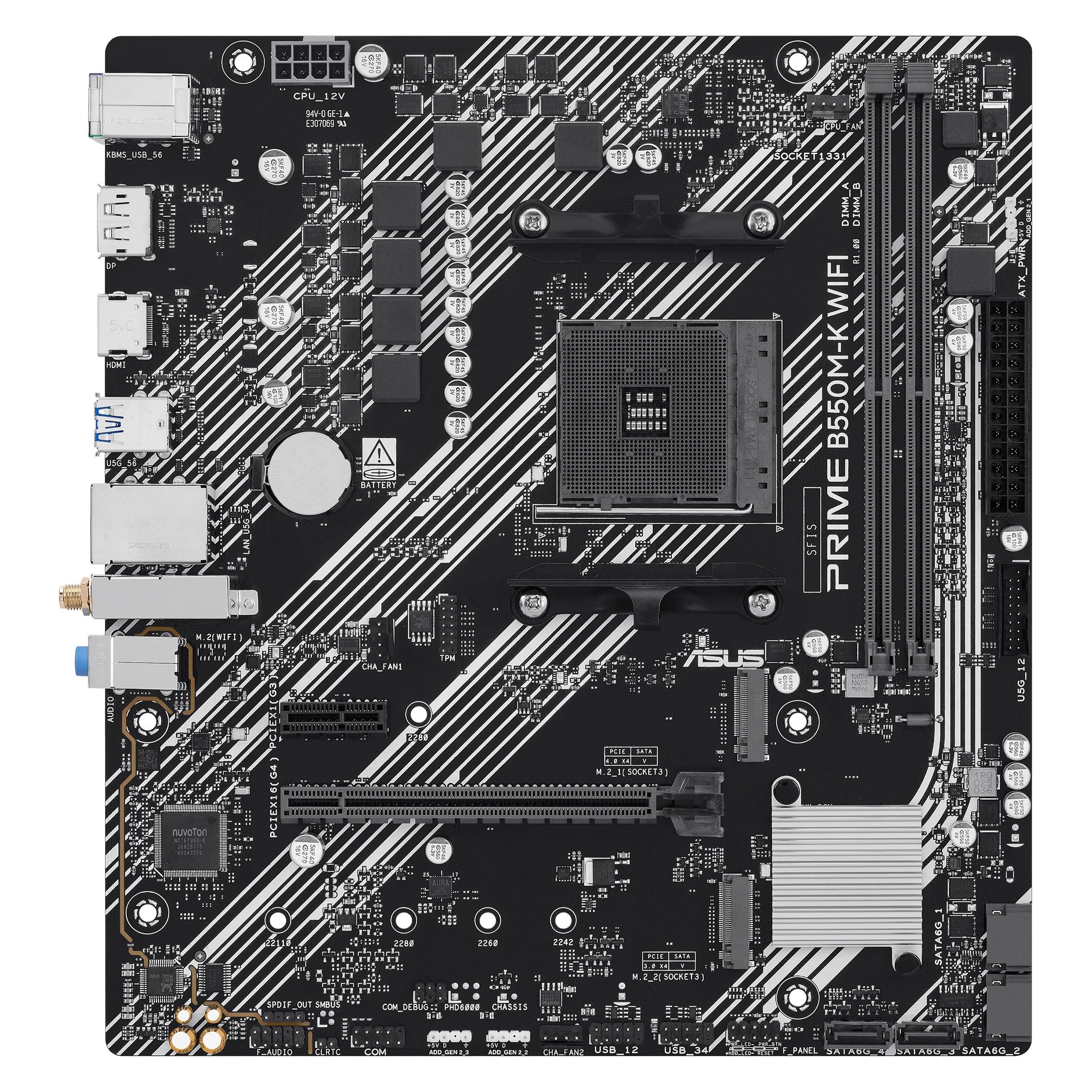 ASUS MB Sc AM4 PRIME B550M-K WIFI (AM4, AMD B550, mATX) (90MB1R80-M0EAY0)