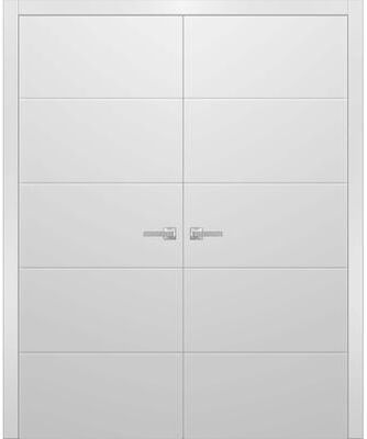 SARTODOORS Planum 0770 Painted White Wood Interior Double Doors