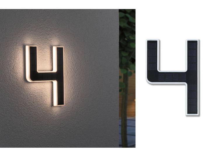 Paulmann Solar LED Lampe de numéro de maison numéro 4