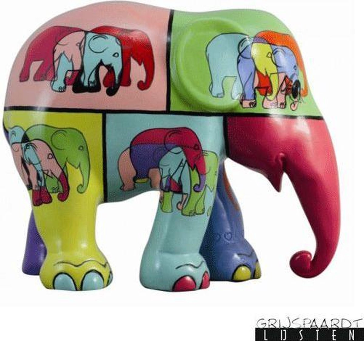 Pop Art Elephant Parade tafeldecoratie voor volwassenen