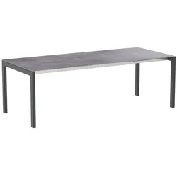 sitMOBILIA Gartentisch ausziehbar Ventura 160/220 x 95 cm Edelstahl Fossil